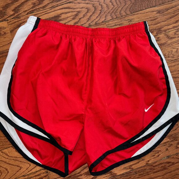 Women's Red Nike drifit Tempo Running Shorts, size medium, 3 inch inseam. - Picture 1 of 3